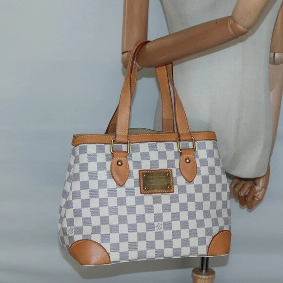 LOUIS VUITTON Damier Azur Hampstead PM Tote Bag - Picture 1 of 16